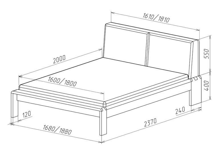 Чертеж кровати 160х200 деталировка